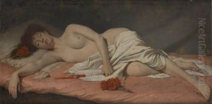 Nu Aux Fleurs by Henri Moreau