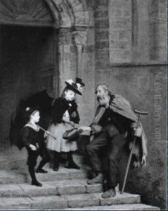 De Rige Born Giver En Almisse De Rige Born Giver En Almisse