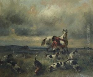 Maitre D'equipage Ou Piqueux Et Ses Chiens by Nikolas Moreau