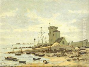 Turm An Der Bretagnekuste by Etienne Moreau-Nelaton