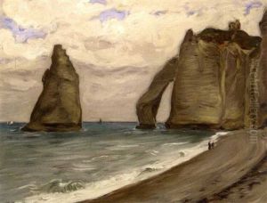 Falaises A Etretat by Etienne Moreau-Nelaton