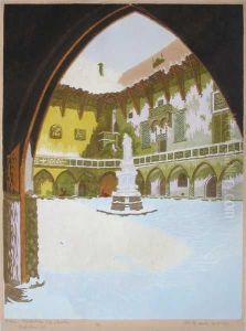 Dziedziniec Collegium Maius. Bibliotekajagiellonska by Wladyslaw Bielecki