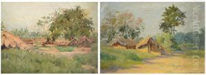 Lokondongo, Boyenghe - L'arbre Aux Ndeke, Tisserins (+ Coin De Village; 2 Works) Lokondongo, Boyenghe - L'arbre Aux Ndeke, Tisserins (+ Coin De Village; 2 Works)