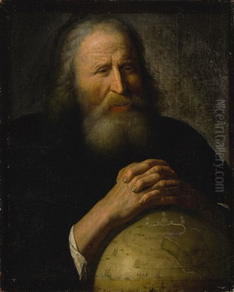 Heraclitus With A Globe - view 1