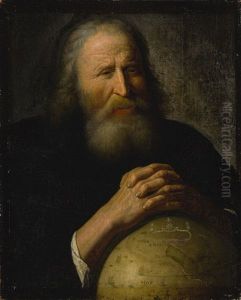 Heraclitus With A Globe by Johan Moreelse