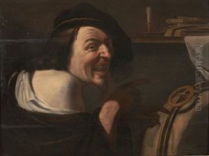 Der Lachende Demokrit, Auf Die Welt Verweisend by Johan Moreelse