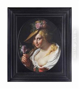 A Young Shepherdess by Paulus Moreelse