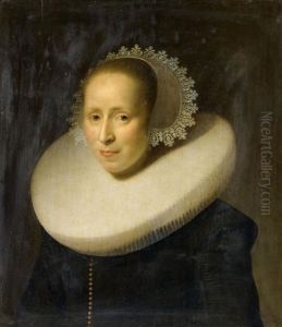 Bildnis Einer Dame In Einem Schwarzen Kleid, Mit Fraise Und Haarschmuck