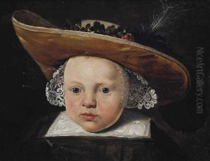 Portrait Of A Boy, Bust-length, In A Black Gown And Beige Plumed Hat With Flowers: A Fragment