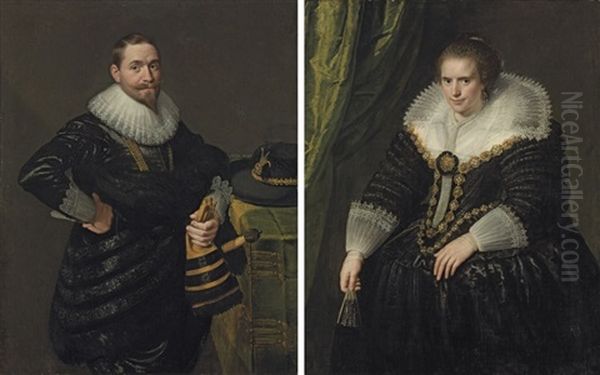 Portrait Of A Nobleman (+ Portrait Of A Noblewoman; Pair) - view 1