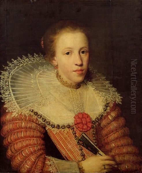 Portrait Einer Dame Mit Spitzenkragen - view 1