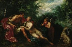 Venus Und Adonis by Paulus Moreelse
