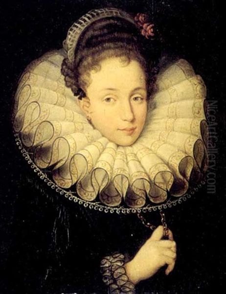 Portrait De Jeune Femme Portant Une Fraise - view 1
