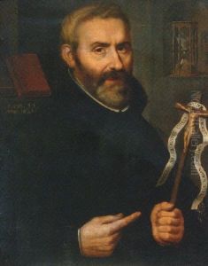 Portrait Of A Jesuit Priest (father Maximilian Van Habbeke?), Aged 45, In Black Costume And Holding A Crucifix