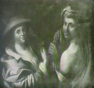 A Shepherd And Shepherdess by Paulus Moreelse