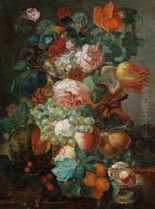Blumen- Und Fruchtestillleben