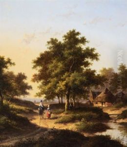 Travellers In A Landscape by Jan Evert Morel the Elder