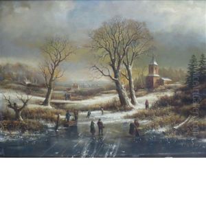 Figures In A Snowy Landscape