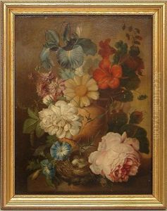 Still Life With Flowers And Insects by Jan Evert Morel the Elder