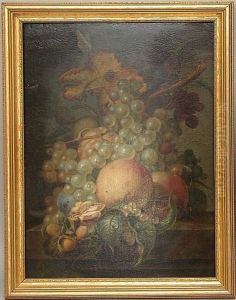 Still Life With Fruit And Insects by Jan Evert Morel the Elder