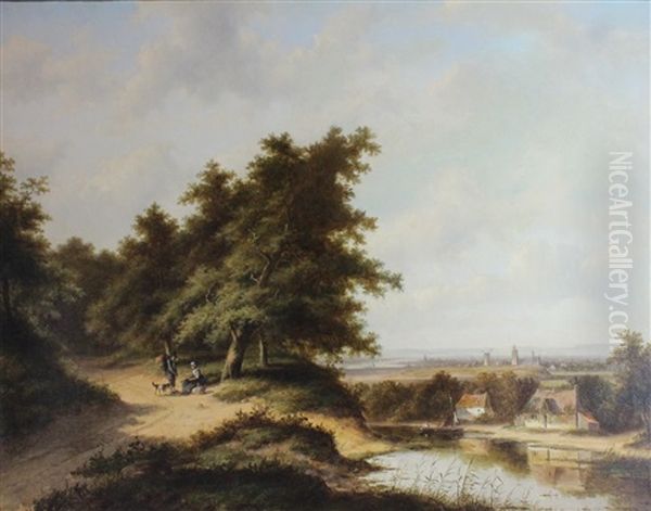 La Conversation Sur Le Chemin Qui Surplombe La Ville - view 1