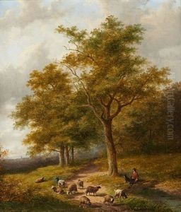 Le Repos Du Berger Et Ses Moutons by Jan Evert Morel the Younger