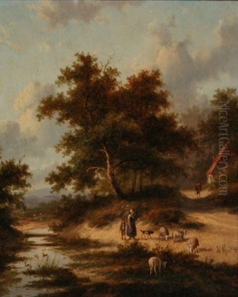 Figures And Sheep - view 1