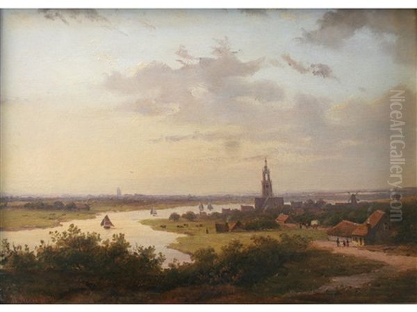 A Dutch Town On A River - view 1