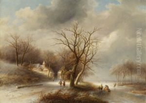 Wintervergnugen Im Wald by Jan Evert Morel the Younger