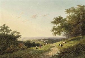 Herders Grazing Their Cattle by Jan Evert Morel the Younger