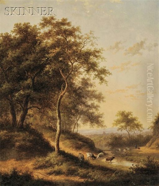 Shepherd Tending His Flock - view 1