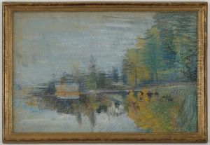 Vieux Ouchy Depuis Le Lac by Ernest Bieler