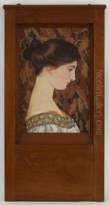 Portrait De Violette Scholder by Ernest Bieler