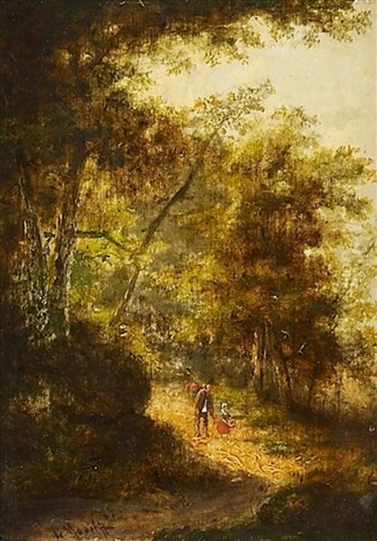 Waldlandschaft Mit Reisigsammlern - view 1