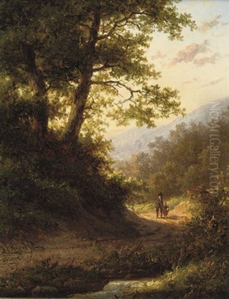 Walking In The Forest At Sunset (+ Resting Under A Tree; Pair) - view 1