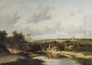 An Extensive Dutch Polder Landscape In Summer by Jan Evert Morel the Younger