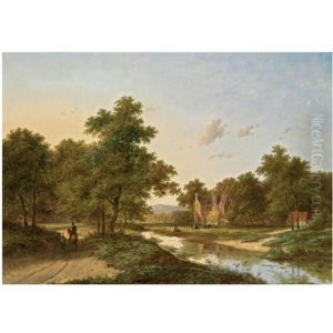 Conversing Figures On A Country Road Conversing Figures On A Country Road