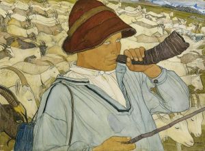 Jeune Chevrier Unten Rechts by Ernest Bieler