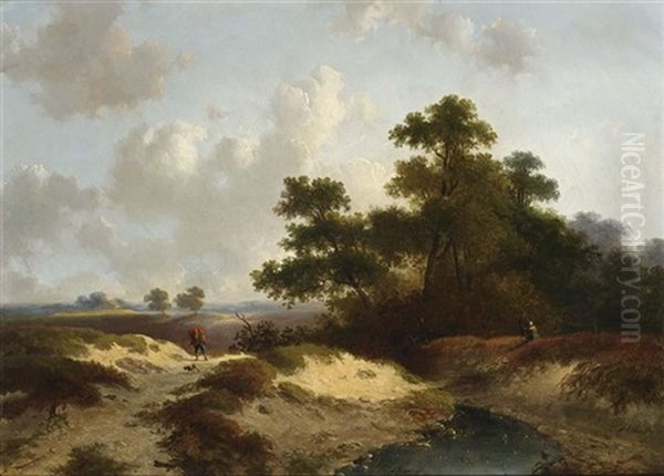 Figures In A Summer Landscape - view 1