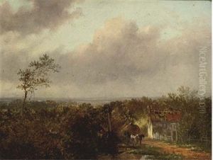 A Haywagon On A Path