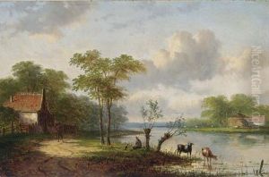 Figures In A River Landscape Figures In A River Landscape