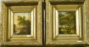 Fischer Am Fluss (+ Paar Im Wald; Pair) by Jan Evert Morel the Younger