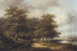 Travellers In A Summer Landscape by Jan Evert Morel the Younger