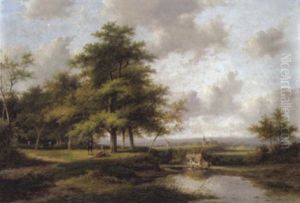Hollandische Landschaft Mit Figurlicher Staffage Hollandische Landschaft Mit Figurlicher Staffage