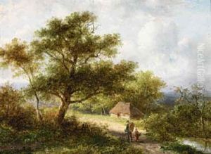 A Summer Landscape Near Bloemendaal by Jan Evert Morel the Younger