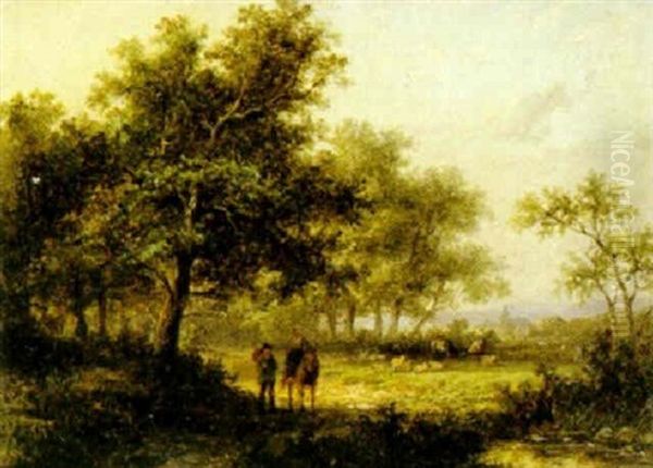Skogslandskap Med Boskap - view 1