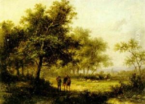 Skogslandskap Med Boskap by Jan Evert Morel the Younger