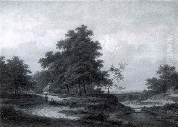 Travellers Resting In A Wooded Landscape - view 1