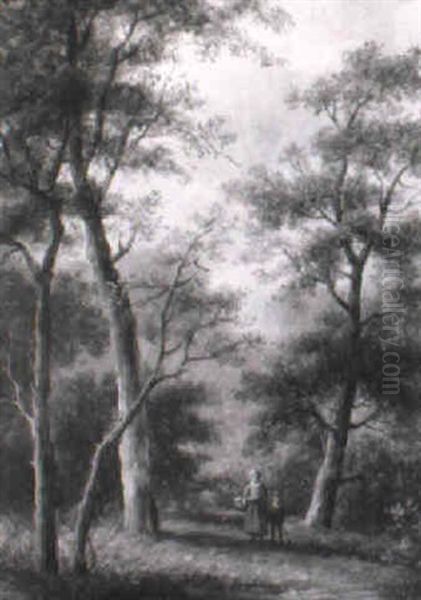 Verschneiter Winterwald - view 1