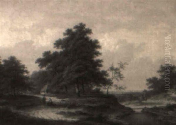 Resting Travellers In A Wooded Landscape - view 1